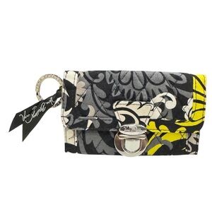 Vera Bradley Baroque Quick Swipe ID Wallet Key Ring Floral